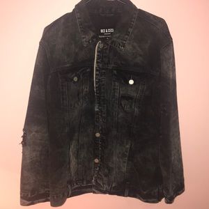 Black Distressed Denim Jacket